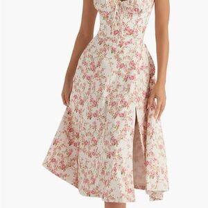 Floral Pink Midi Dress